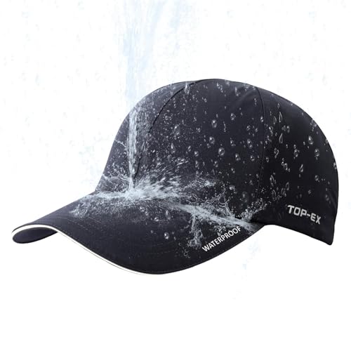 TOPEX XL/XXL wasserdichte Baseball Cap Herren Damen Running Cap Basecap Sports Golf Cap - Sonnenschutz Regenschutz Faltbar Leicht Schwarz XL/XXL TOPEX XL/XXL wasserdichte Baseball Cap Herren Damen Running Cap Basecap Sports Golf Cap - Sonnenschutz Regenschutz Faltbar Leicht Schwarz XL/XXL von TOP-EX