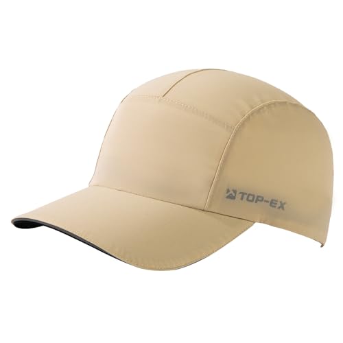 TOPEX XL/XXL wasserdichte Baseball Cap Herren UPF 50 Running Cap Sommer Kappe Sonnenhut Basecap Sports Golf Cap Tennis Laufkappe Khaki M/L von TOP-EX