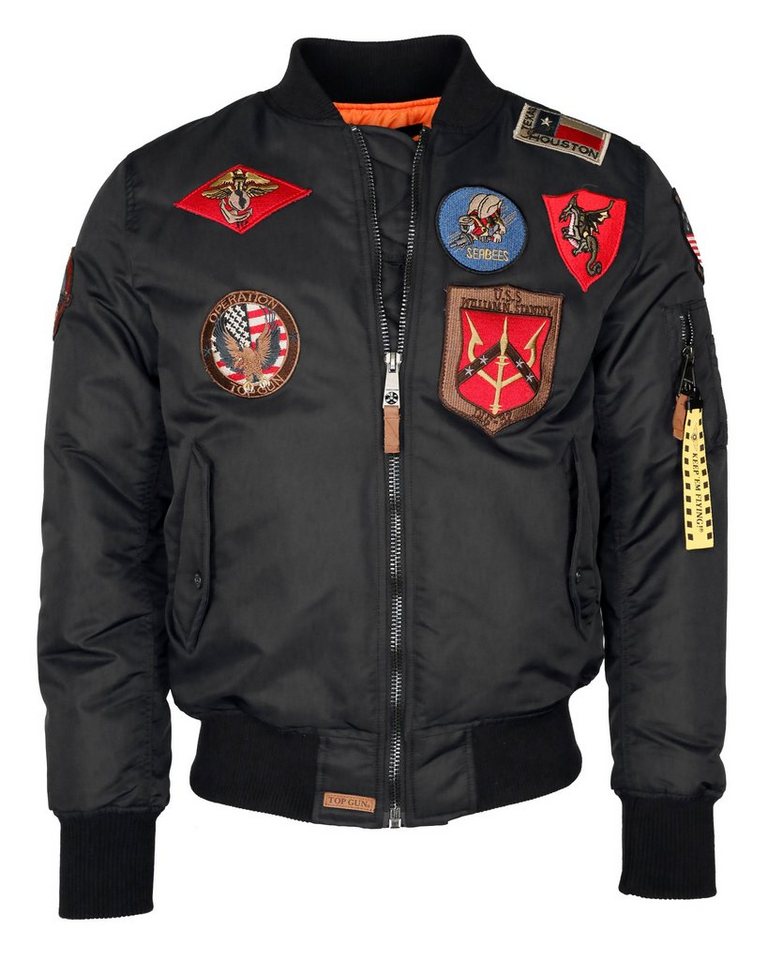 TOP GUN Bomberjacke im Pilotenstil mit Patches TG20191053 von TOP GUN