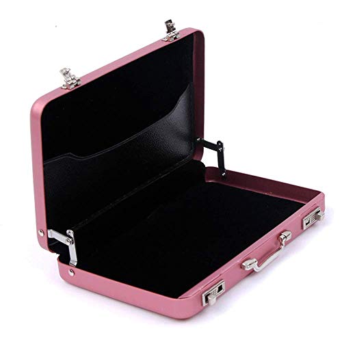 Visitenkartenetui, Koffer, Visitenkartenhalter, innovativer Stil, Metall, Multi-Kreditkarten, Brieftaschenetui (Rosa) von TOP-MAX