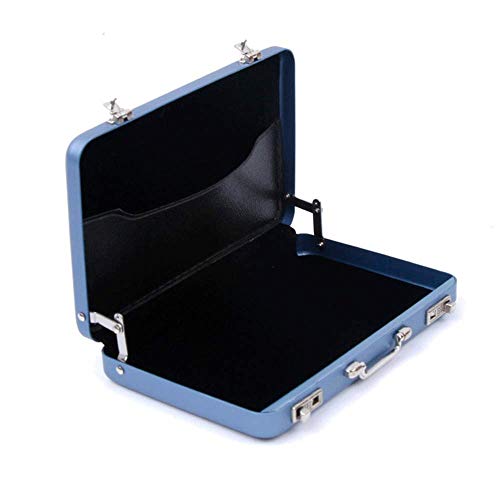 Visitenkartenetui, Koffer, Visitenkartenhalter, innovativer Stil, Metall, mehrere Kreditkarten, Brieftasche, Blau von TOP-MAX