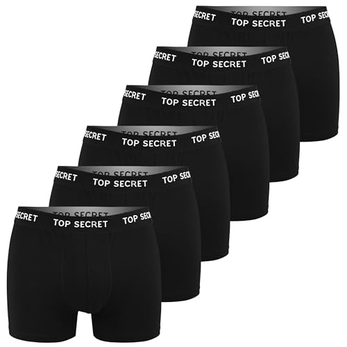 TOP SECRET Boxershorts Herren 6er Pack XXL Baumwoll Passform Atmungsaktiv Unterwäsche Unterhosen Männer Men Retroshorts TOP SECRET Boxershorts Herren 6er Pack XXL Baumwoll Passform Atmungsaktiv Unterwäsche Unterhosen Männer Men Retroshorts von TOP SECRET
