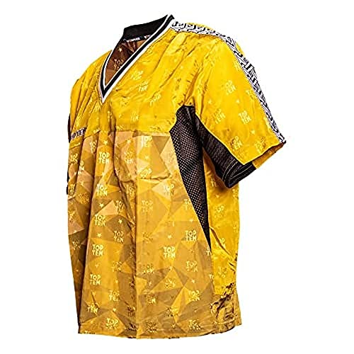 T-Shirt mit V-Ausschnitt zum Kickboxen „Kickboxjacke Prism“ - gelb, Gr. M von TOP TEN