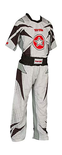 TOP TEN Kickboxuniform „Future“ - Gr. XXL = 200 cm, weiss-schwarz von TOP TEN