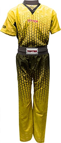 TOP TEN Kickboxuniform „Grafic“ - gelb-schwarz Gr. S von TOP TEN