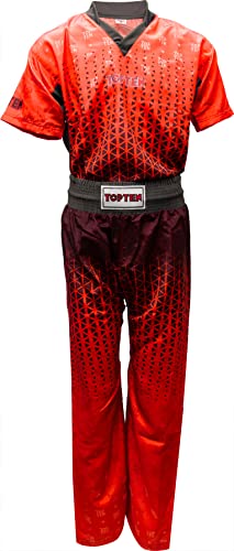 TOP TEN Kickboxuniform „Grafic“ - rot-schwarz, Gr. XL von TOP TEN
