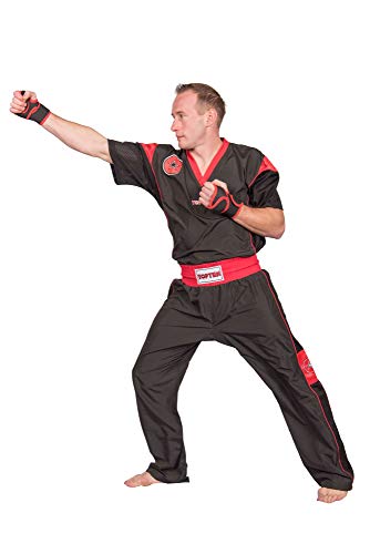 TOP TEN Kickboxuniform „Star Edition“ - Gr. XXL = 200 cm, schwarz-rot von TOP TEN