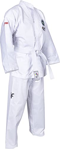 TOP TEN Taekwond-Do Dobok „De-Luxe“ (ITF Approved) - weiß, Gr. 110 cm von TOP TEN