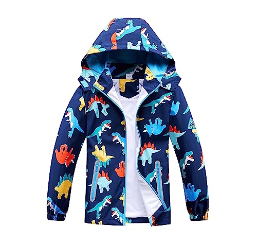 TOP&SKY KIDS Regenjacke für Jungen, Dinosaurier-Motiv, leicht, wasserdicht, Windbreaker für Kinder, Dinosaurier Navy 9030, 6-7 Years TOP&SKY KIDS Regenjacke für Jungen, Dinosaurier-Motiv, leicht, wasserdicht, Windbreaker für Kinder, Dinosaurier Navy 9030, 6-7 Years von TOP&SKY KIDS