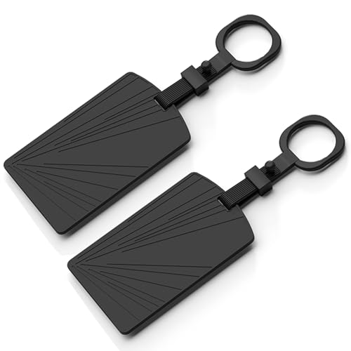 TOPABYTE Schlüsselkartenhalter für Tesla Model Y Juniper Launch Series Model 3 Highland 2017-2025 Silikon Schutzhülle Schlüsselanhänger Protector Cover Keychain, Schwarz, 2 Stücke von TOPABYTE