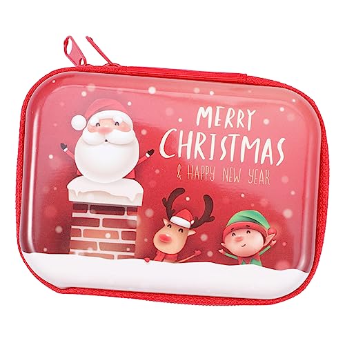 TOPBATHY 1 Stück Aufbewahrungsbox für Weihnachten Süße Geldbörse für Münzen und Kopfhörer Praktische Change im Rechteckigen Design oder Dekoration für Weihnachtsbaum von TOPBATHY