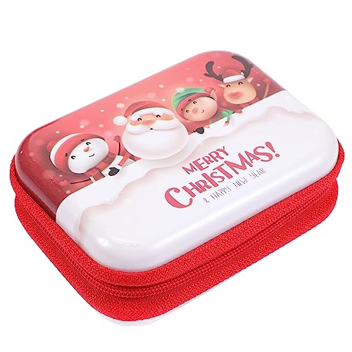 TOPBATHY 1 Stück Weihnachtliche Aufbewahrungsbox Süße Weihnachtsmünztasche mit Reißverschluss für Kopfhörer Geld und Kleingeld für Täglichen Gebrauch und für Freunde von TOPBATHY