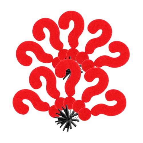 TOPBATHY 10 Stück Frage Marke Hair Clip Dekorativ Gut Reiz Minimalistisch Farben Styling Lustig Farbig Bobby Mini-clips Für Haare Dünn Mädchen Spaß Rave Filzstoff von TOPBATHY