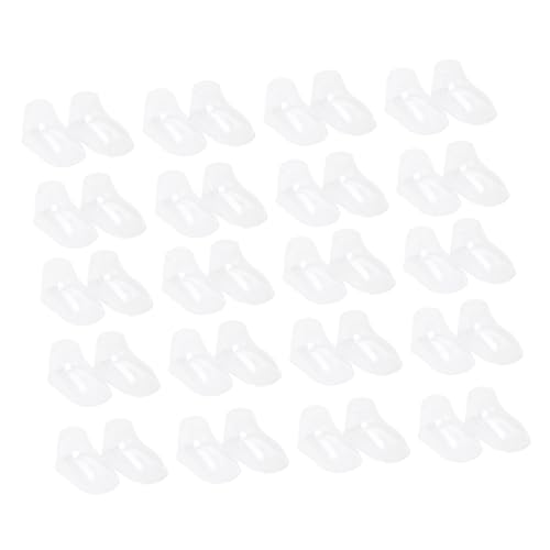 TOPBATHY 100 Stück Transparente Kunststoff Babyfußmodelle Flexibel Babysocken Display Ständer für Junge Mädchen Schuhe Halter Schuhform Schuhfüllung Praktische Schaufensterfüße von TOPBATHY