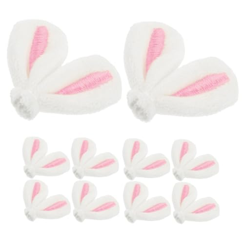 TOPBATHY 10st Hasenohren-haarnadelmaterial Schmuck Hasenohr Charme Hasenohr Für Haarspangen Kaninchen Luffaschwämme Film Parfüm Auto Schrubber Schwamm Duft Auto Mädchen Schwamm Stoff Rosa von TOPBATHY