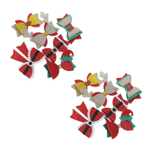 TOPBATHY 12 Stück Glitzernde Schleifen Haarclips für Mädchen Festliche Haaraccessoires für Partys für Neujahrsfeiern und Feiertage von TOPBATHY