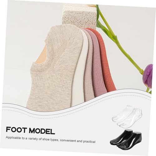 TOPBATHY 2 Paare Fußmodell Schuhspanner aus Dickem Vielseitiger Sockel für Schuhe und Socken Robustes Fußmannequin mit Verstellbarem Mechanismus für Damen und Herren Schwarz und von TOPBATHY