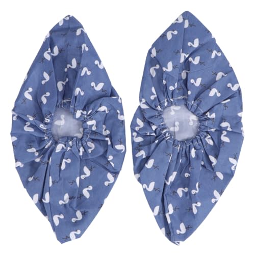 TOPBATHY 2 Paare Waschbare Baumwoll schuhüberzieher Unisex Verstärkt und Verschleißfest rutschfeste Indoor fußschutzabdeckung Staubdicht in Blau Komfortabel und Langlebig von TOPBATHY