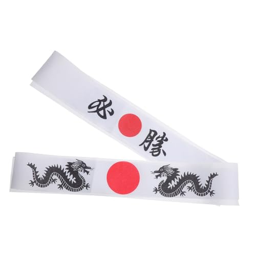 TOPBATHY 2stücke Ninja-druck Stirnband Japanischer Karate Stirnband Sportliches Haarband Japanisches Chef Zubehör von TOPBATHY