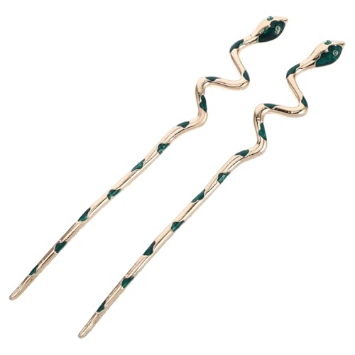 TOPBATHY 2stücke Schlangenhaarstäbe Aus Legierung Dekorative Haarnadeln Für Langes Haar Und Brötchen Haarschmuck Für Frauen Haarnadeln Für Dutts Schlangenhaarnadeln von TOPBATHY