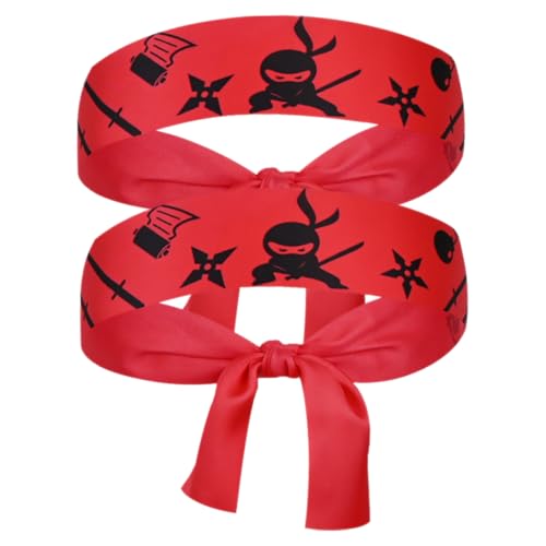 TOPBATHY 2stücke Japanisches Karate-stirnband Multifunktionaler Kopfbedeckung Traditioneller Stil Polyester Material Sport Kochkostüm Geeignet Schweißabsorbierend Atmungsaktiv Für von TOPBATHY