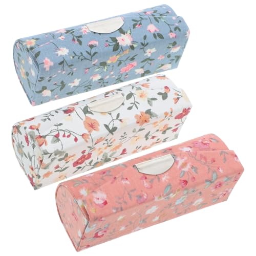 TOPBATHY 3St Lippenstiftbox mit Blumenmuster Wimperntusche Make-up-Organizer für den Waschtisch Kosmetiktasche Cosmetic Bag Make-up-Organisator Reisen Mini-Essentials für die Handtasche von TOPBATHY