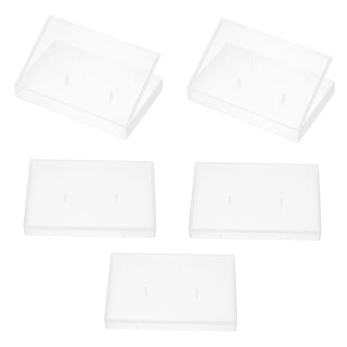 TOPBATHY 5 Stück Halbdurchsichtige Kassettenbox für Audio Tapes Robuste Aufbewahrungslösung für Standard Kassetten für Musik und Sprachaufnahmen Tragbar und Leicht zu Transportieren von TOPBATHY