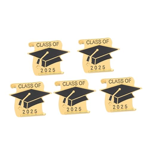 TOPBATHY 5 Stück Teiliges Abschluss Mütze Anstecknadel Brosche für Graduierungsfeiern Modisches Abzeichen für Kleidung und Taschen Langlebige und Stilvolle Erinnerung für Absolventen von TOPBATHY