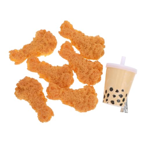 TOPBATHY 7St Simulierter Kopfschmuck für gebratenes Huhn Haarschmuck für Mädchen Haarklammer Haarspangen Haarschmuck für Frauen Haarnadel für Mädchen Haarspange für Frauen Haarnadeln PVC von TOPBATHY