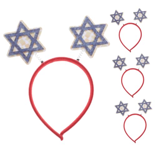 TOPBATHY Haarbänder Für Pessach- Und Chanukka-partys 4er-pack Stilvolle Jüdische Dekoration Für Festliche Anlässe Foto-requisiten von TOPBATHY