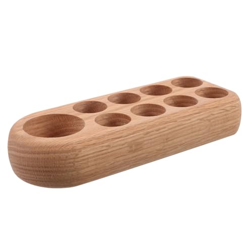 TOPBATHY Holz Organizer für Ätherische Öle Fächer Stabiles Aufbewahrungsregal für Parfüm Nagellack Vielseitiger Displayständer für Zuhause und Professionellen Gebrauch von TOPBATHY