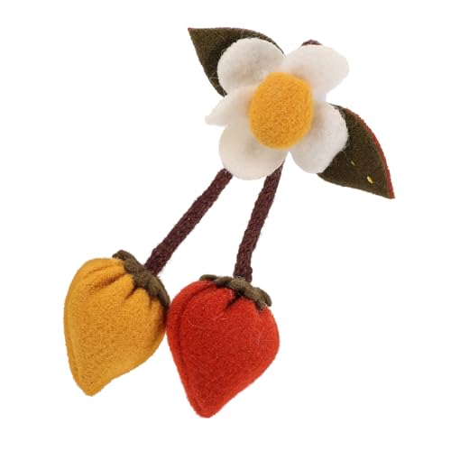 TOPBATHY Kleiner Gestrickter Erdbeer Anhänger Leichter Dekorativer Schlüsselanhänger Handgefertigtes Langlebiges Textilpendant für Rucksack Handtasche und Autoschlüssel von TOPBATHY