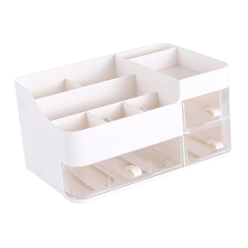 Kosmetische Aufbewahrungsbox Lippenstift-pinselhalter Aufbewahrungsbox Für Die Hautpflege Make-up-organizer Auf Der Arbeitsplatte Schublade Plastik Kosmetik Lippenstiftpinsel Weiß von TOPBATHY