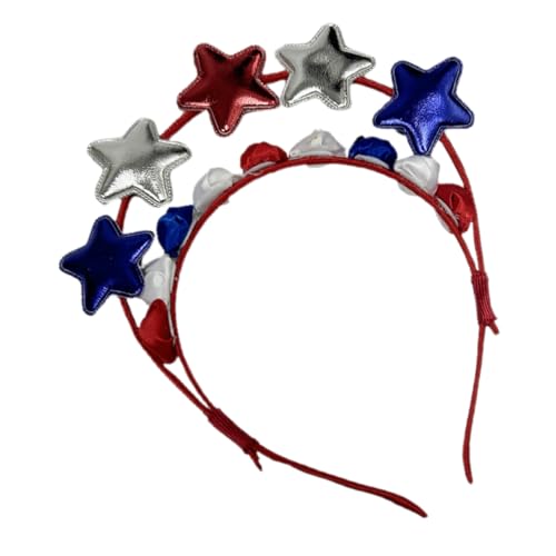 TOPBATHY Unabhängigkeitstag Stirnband Haarband Eisendraht Für Festival Unabhängigkeitstag Stern Stirnband Party Cosplay Accessoire von TOPBATHY