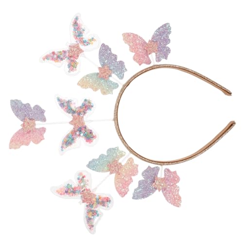TOPBATHY Schmetterlingsförmiges Stirnband Für Kunststoff Glänzender Haarreifen Für Mädchen Party-kopfschmuck Für Kleine Mädchen von TOPBATHY
