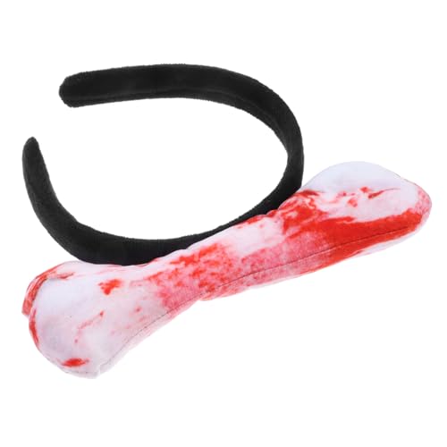 TOPBATHY Knochen Haarreif Aus Weichem Stoff Für Partys Und Kostüme Stirnband Mit Knochen-design Für Gesichtswaschen Und Halloween Cosplay von TOPBATHY