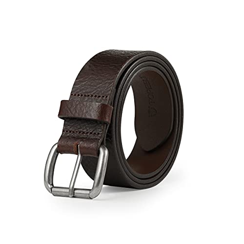 TOPBELT Herrengürtel Ledergürtel Herren Gürtel Leder Männer Gürtel Echtleder Jeansgürtel Braun & Schwarz 110cm-160cm mit Geschenkbox (150CM, Braun) von TOPBELT