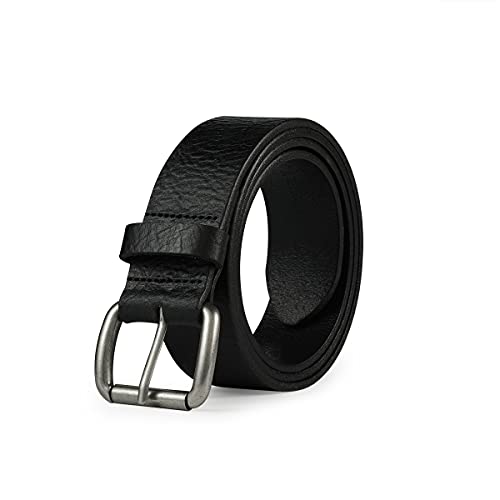 TOPBELT Herrengürtel Ledergürtel Herren Gürtel Leder Männer Gürtel Echtleder Jeansgürtel Braun & Schwarz 110cm-160cm mit Geschenkbox (150CM, schwarz) von TOPBELT