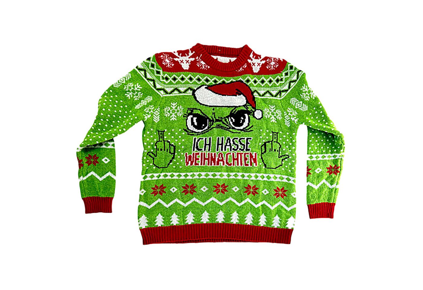 TOPCENT Weihnachtspullover Der Muffel – Weihnachtspullover Damen „Ich hasse Weihnachten“ von TOPCENT