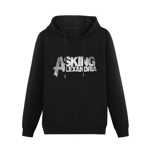 TOPCREATING Asking Alexandria Logo Men’S Long Sleeve Hoody with Pocket Sweatershirt, Hooded Size M von TOPCREATING