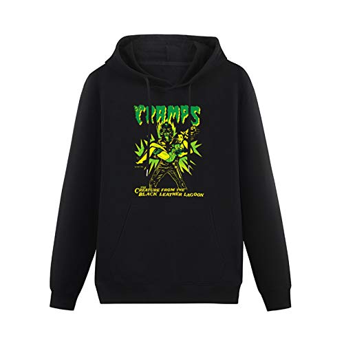 TOPCREATING Psychobilly The Cramps Creature from Leather Lagoon Horror Hoodies Long Sleeve Pullover Loose Hoody Mens Sweatershirt Size L von TOPCREATING