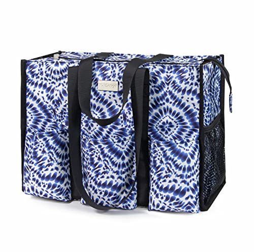 TOPDesign Praktische wasserdichte Tragetasche mit 13 Außen- und Innentaschen, Reißverschluss oben und dickem Stützboden von TOPDesign