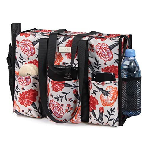 TOPDesign Praktische wasserdichte Tragetasche mit 13 Außen- und Innentaschen, Reißverschluss oben und dickem Stützboden von TOPDesign