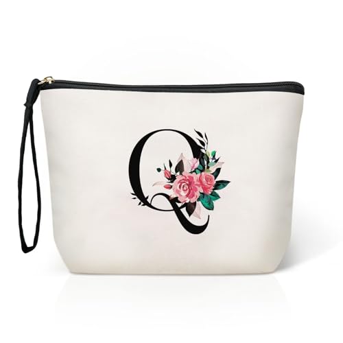 TOPEAST Make-up-Tasche für Damen, Weiss/opulenter Garten, Frage: von TOPEAST