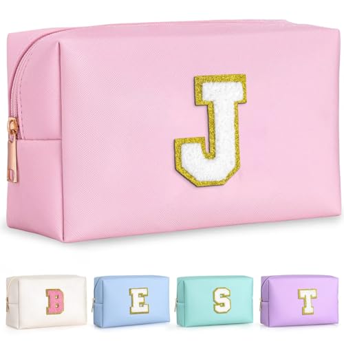 TOPEAST Peasonalisierte Make-up-Tasche für Damen, Pink, J von TOPEAST