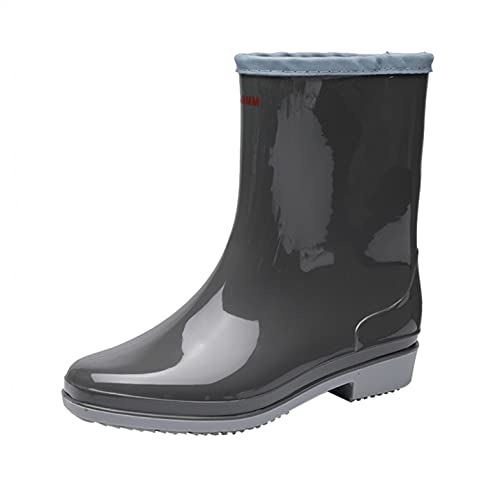 TOPEREUR Damen Gummistiefel Kurze Regenstiefel Frauen Regenschuhe Kurzschaft Stiefel wasserdichte Gummistiefeletten von TOPENO