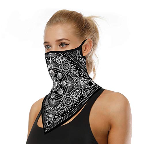 TOPEREUR Gesichtsmaske Bandana Mundschutz Kopftuch Halstuch Winddichte Maske für Damen und Herren, Face Shield Ski Joggen Fahrrad Motorrad Schlauchschal Atmungsaktiv Schnelltrocknend von TOPEREUR