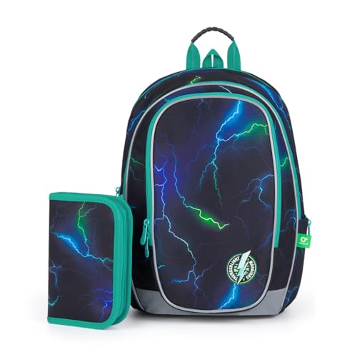 TOPGAL Schulrucksack für Jungen ab - 3. Klasse - MIRA 24019-2-TEILIGES SET (Sturm) von TOPGAL