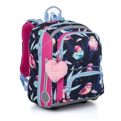 TOPGAL Schulrucksack für Mädchen ab - 1. Klasse - BEBE 24001 (Vögel) von TOPGAL