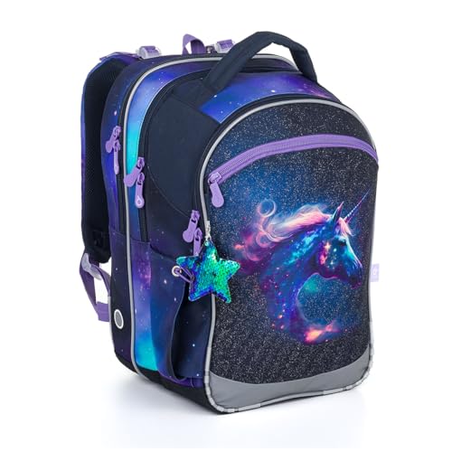 TOPGAL Schulrucksack für Mädchen ab - 1. Klasse - COCO 24006 (Unicorn Blau) von TOPGAL